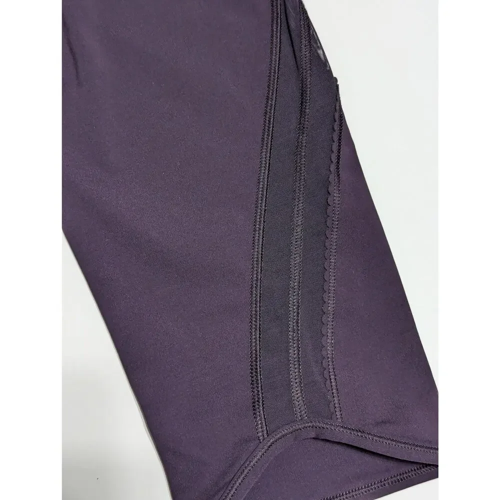 Lululemon Sun Setter Crop Leggings Boysenberry Plum Purple Womens 6 Sportswear